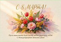 Сердечно поздравляем с Международным женским днем — праздником весны, красоты и нежности!